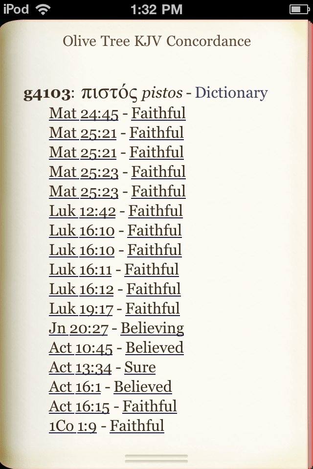 Olive Tree KJV Concordance (Englishman's and English Bible Concordance