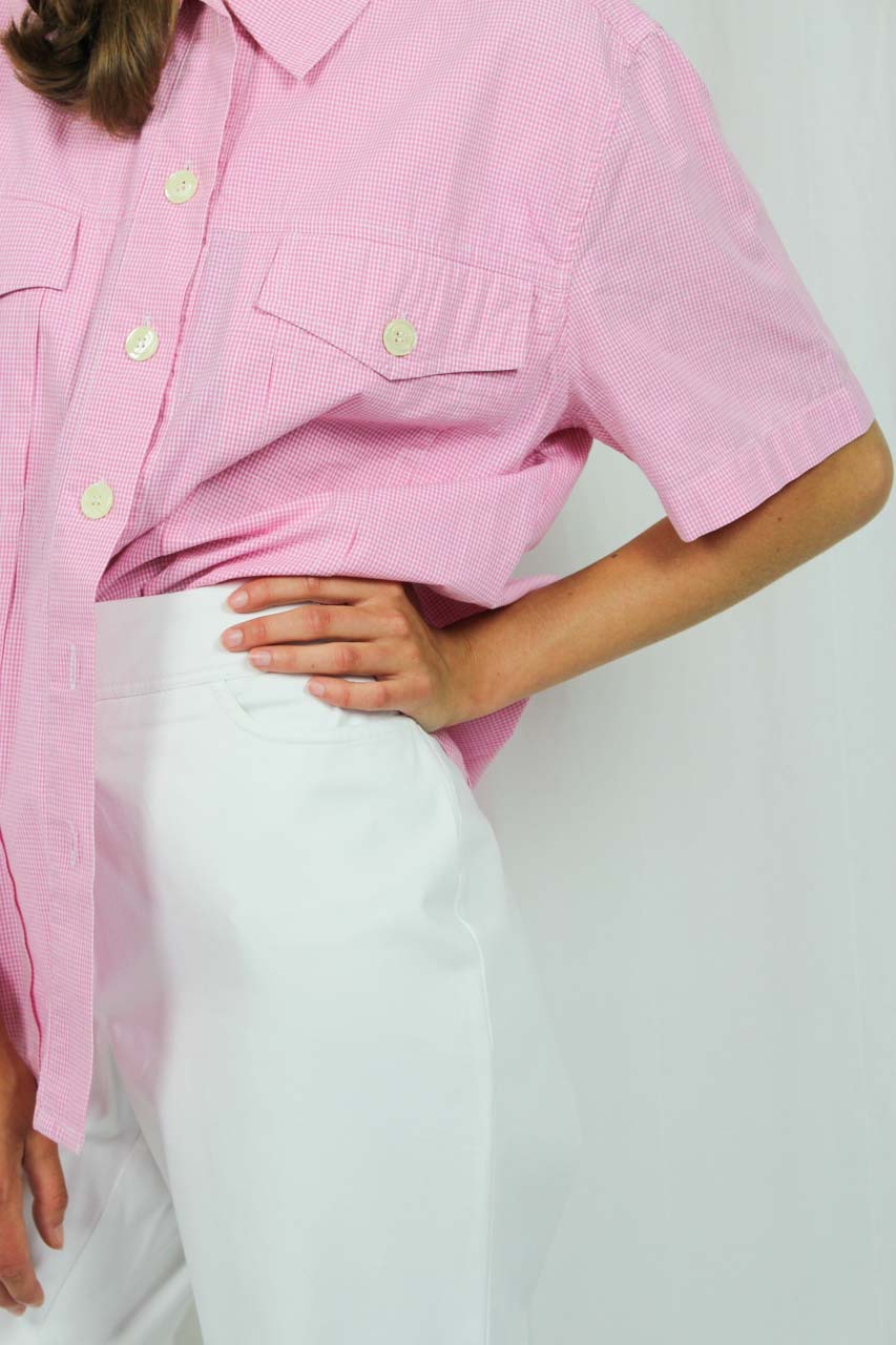 Rosa Karierte Bluse DE Bluse