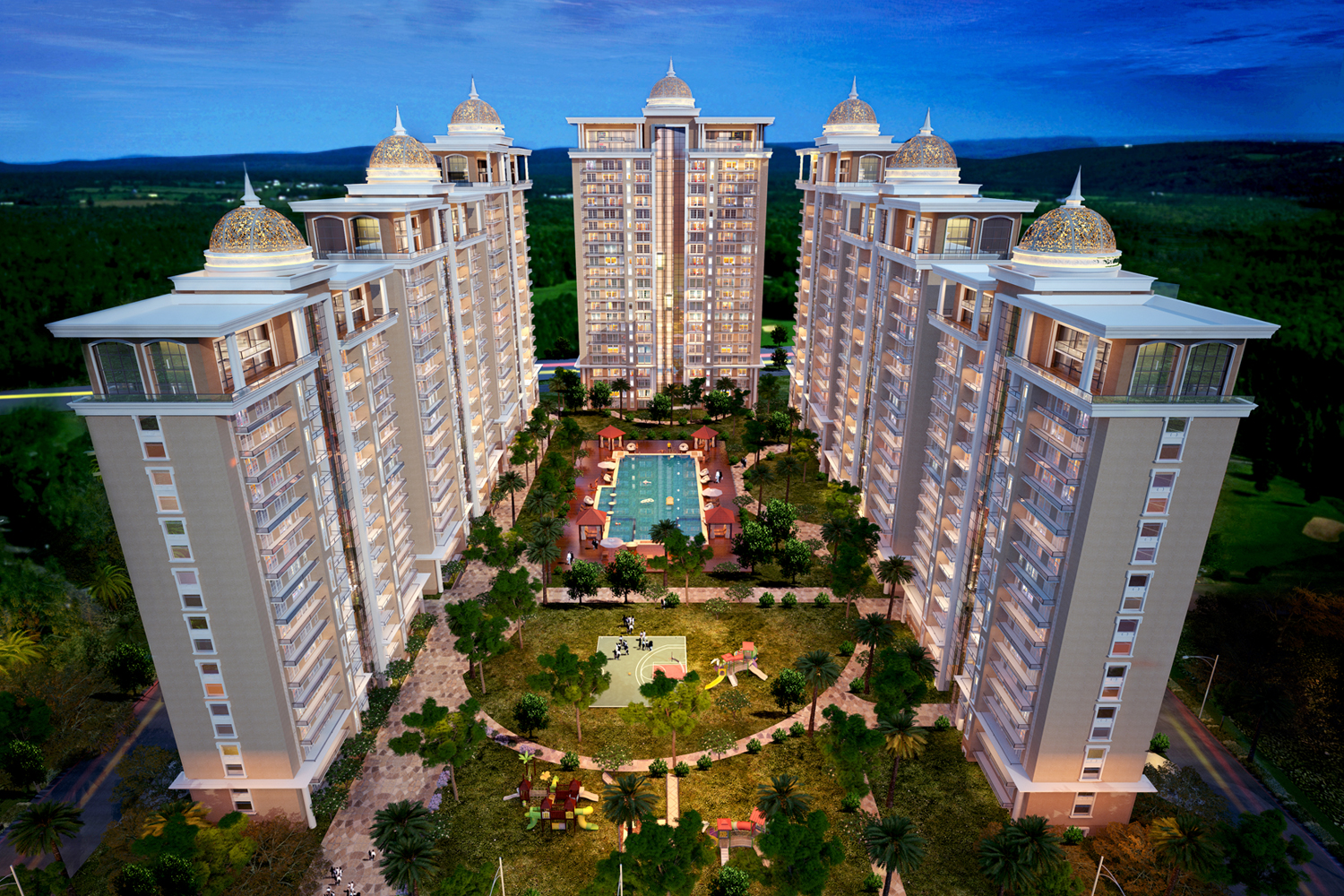 3BHK, 4 BHK Apartments for Sale in Ludhiana Omaxe The Royal Meridian