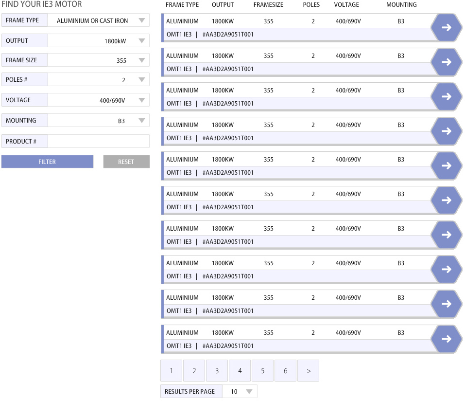 database_temp2 OMEC Motors Electric Motors