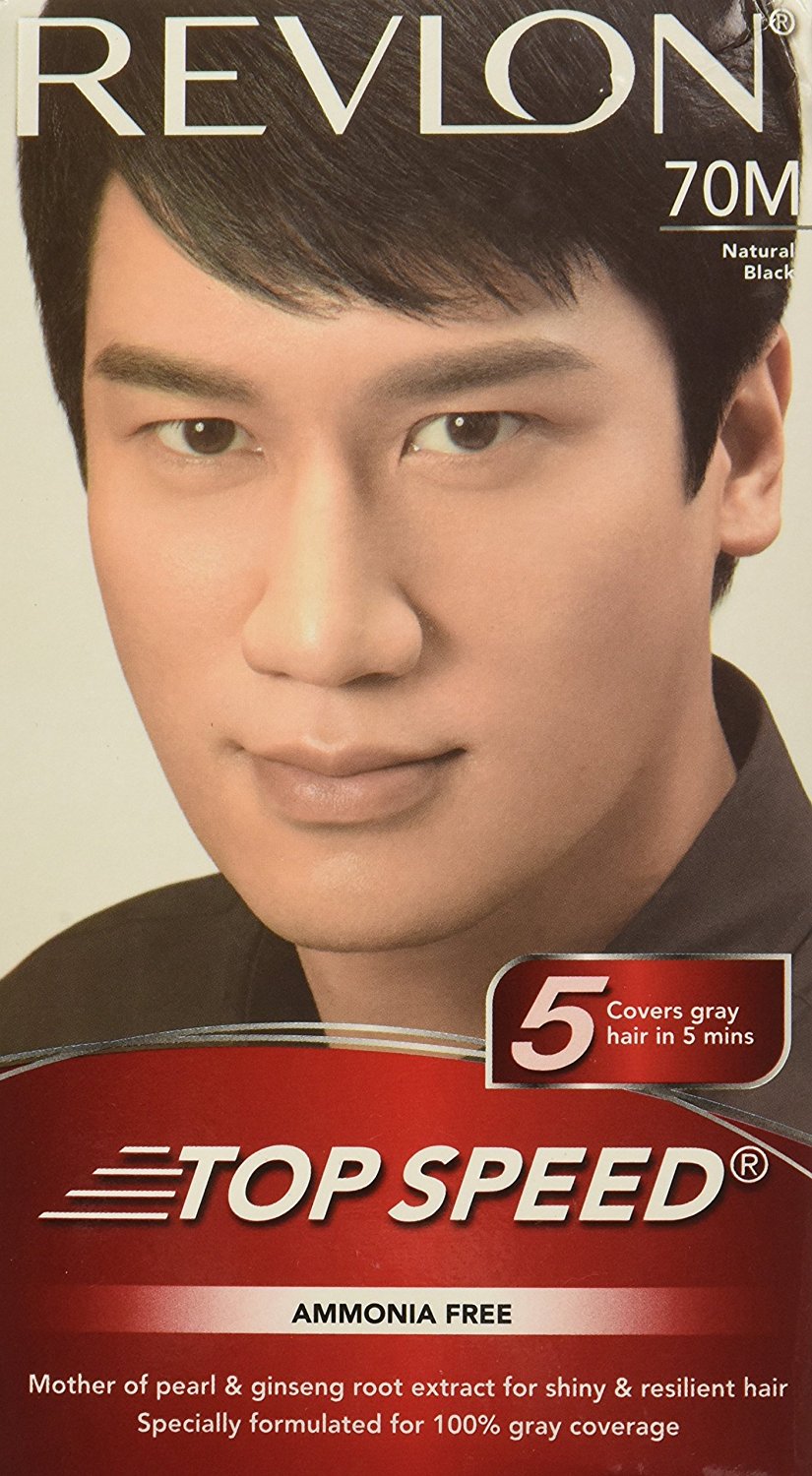 Revlon Top Speed Hair Color Man, Natural Black 70M, Pack