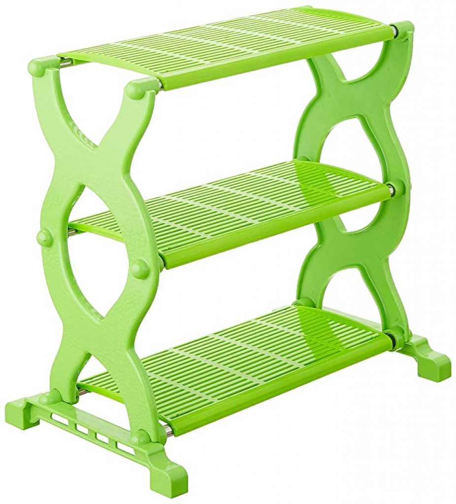 Amazon Brand Solimo 3 Layer Plastic Shoe Rack OMGTricks