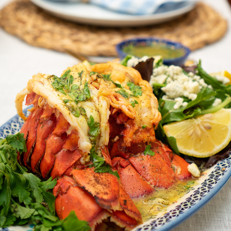 Main Lobster Tail topped with Lemon Butter Sauce