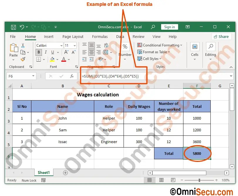 Difference between Excel formulas and functions