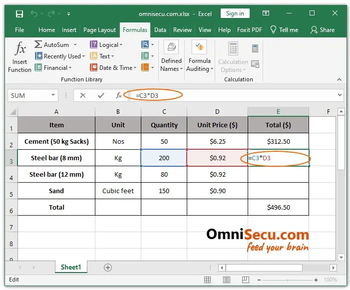 Relative and absolute Cell reference in Excel