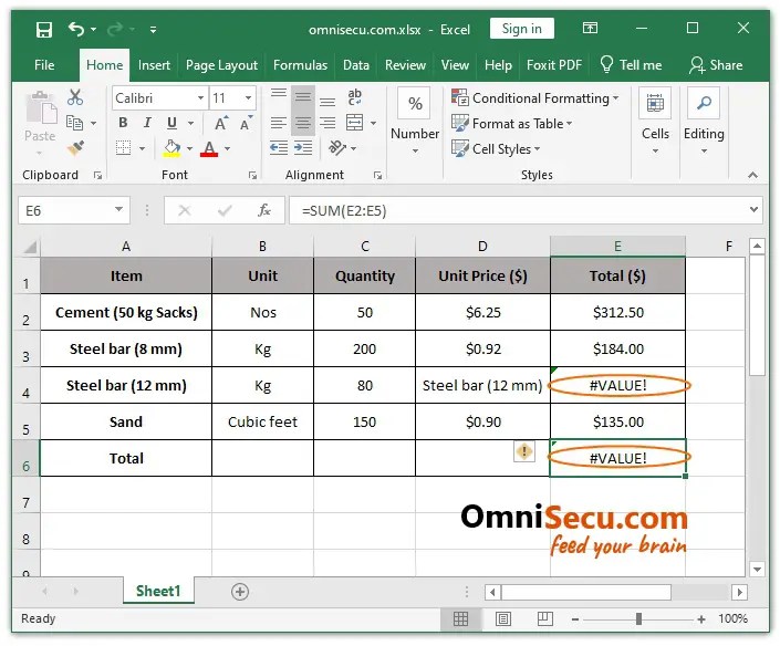 Trace error in Excel formulas