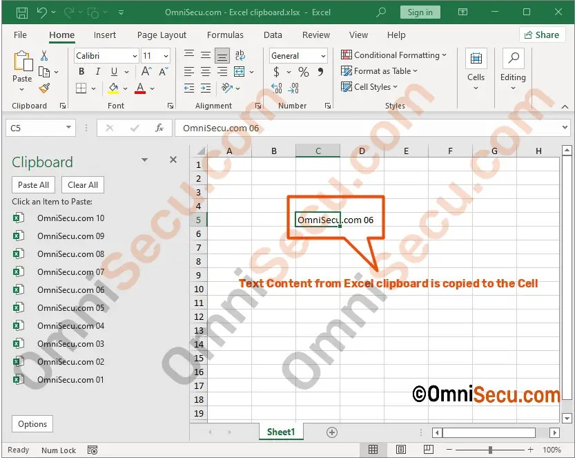 What is clipboard in Excel