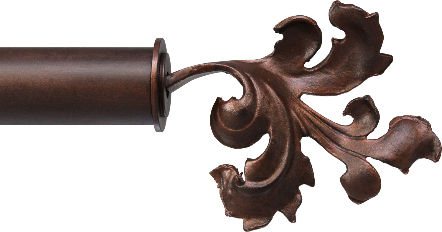 Fire Leaf Finial • Ona Drapery Hardware