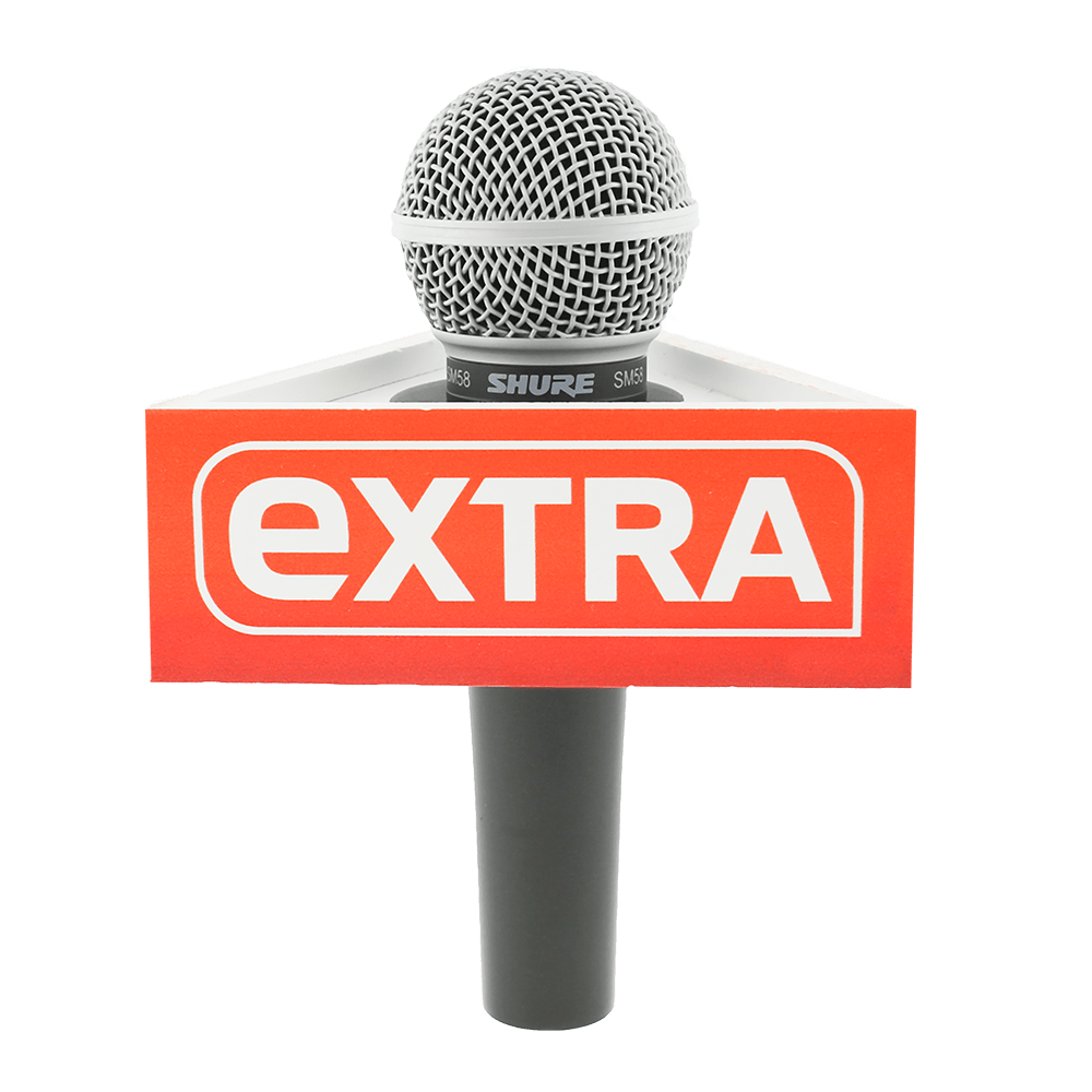 4.75" x 1.50" Triangle Mic Flag On Air Mic Flags
