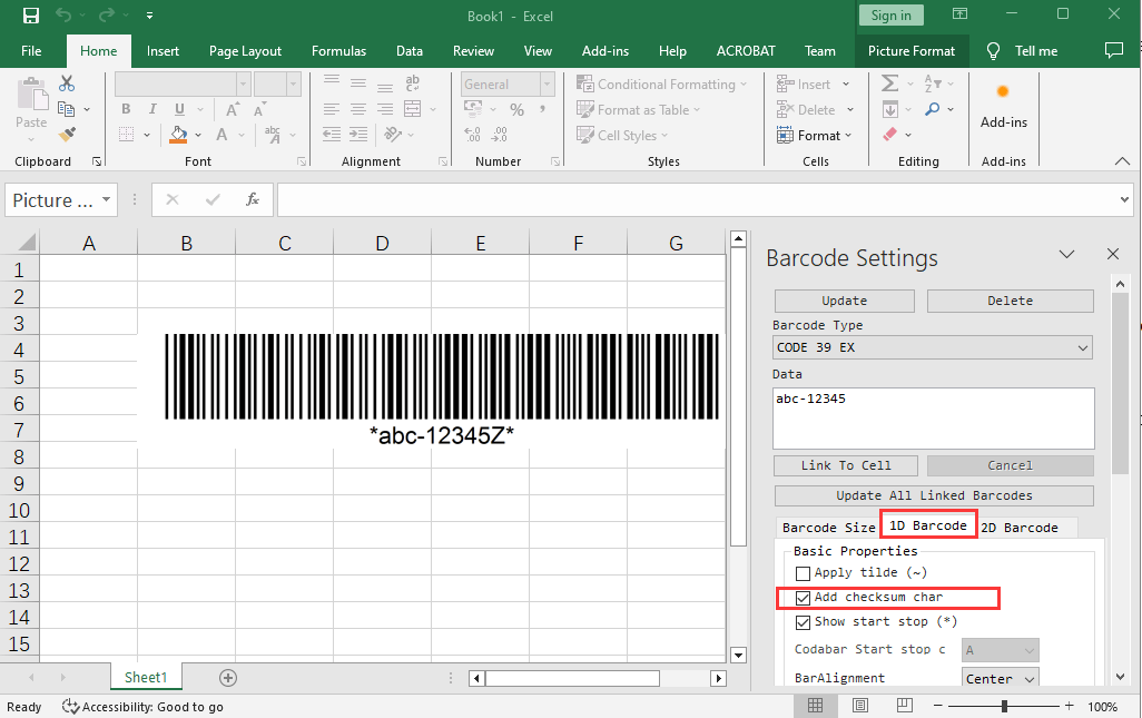 Code 39 Barcode Excel Generator free download How to create code39