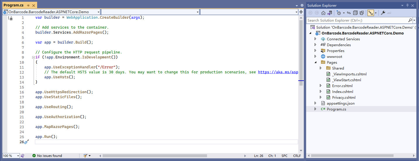 How to scan, read barcode images in Core web application using