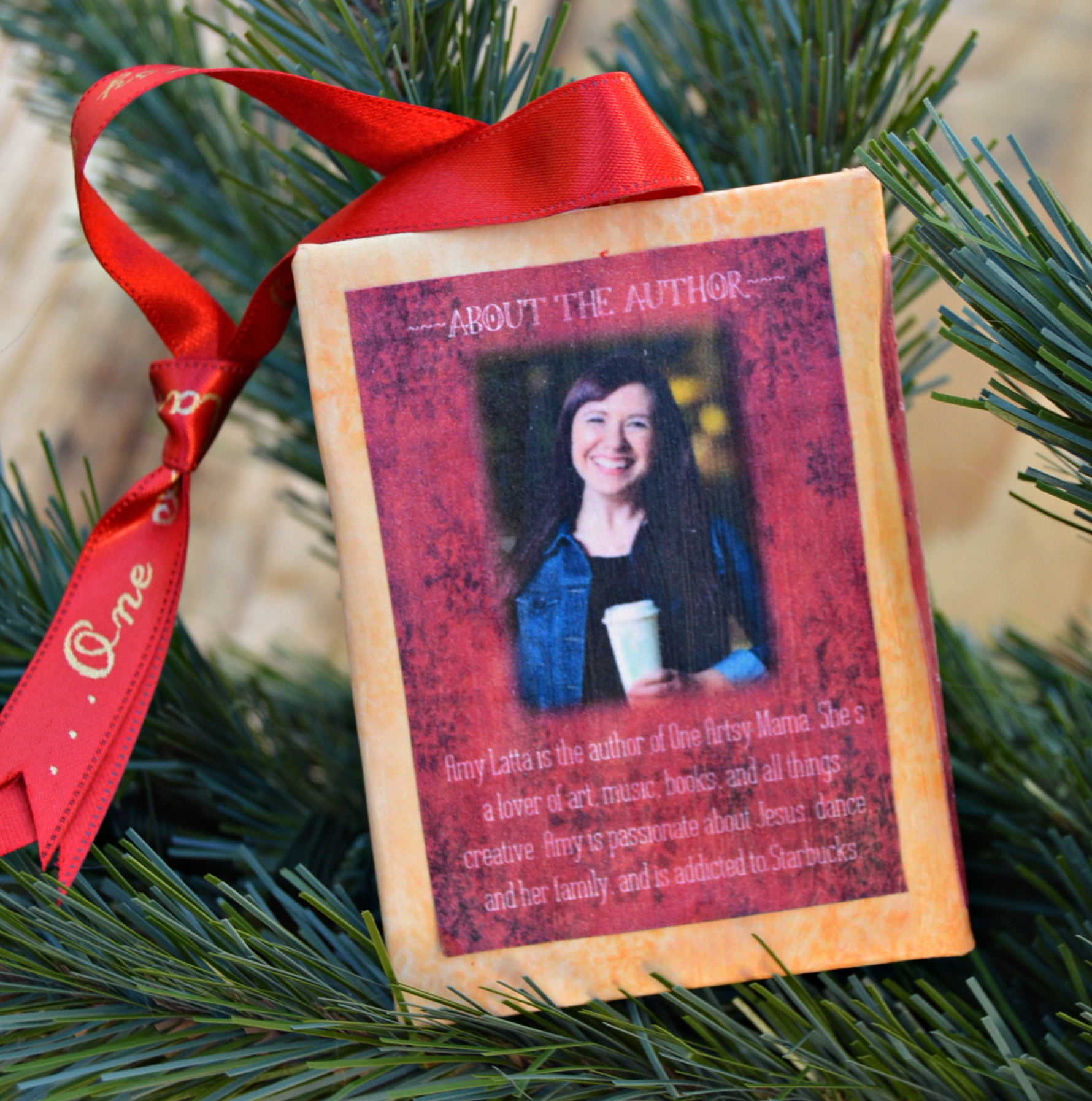 Mini Book OrnamentOne Artsy Mama