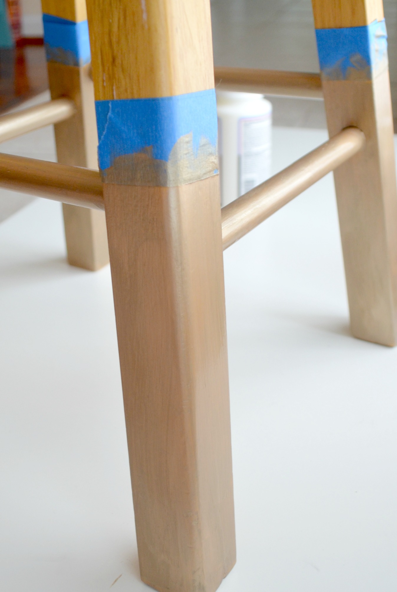 Thrift Store Challenge Babanees Inspired Painted Stool Amy Latta