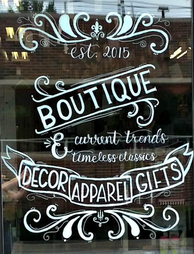 Hand Lettering Shop Window Amy Latta Creations
