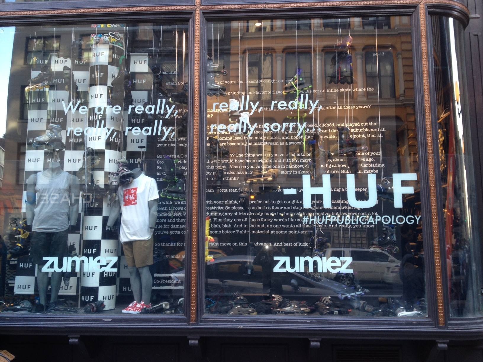 ONEblademag HUF displays blades at Zumiez NYC