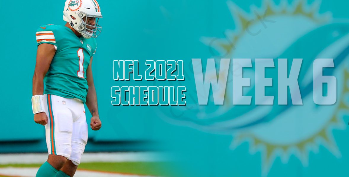 NFL Schedule of Week 6 Complete list of matches in week 6