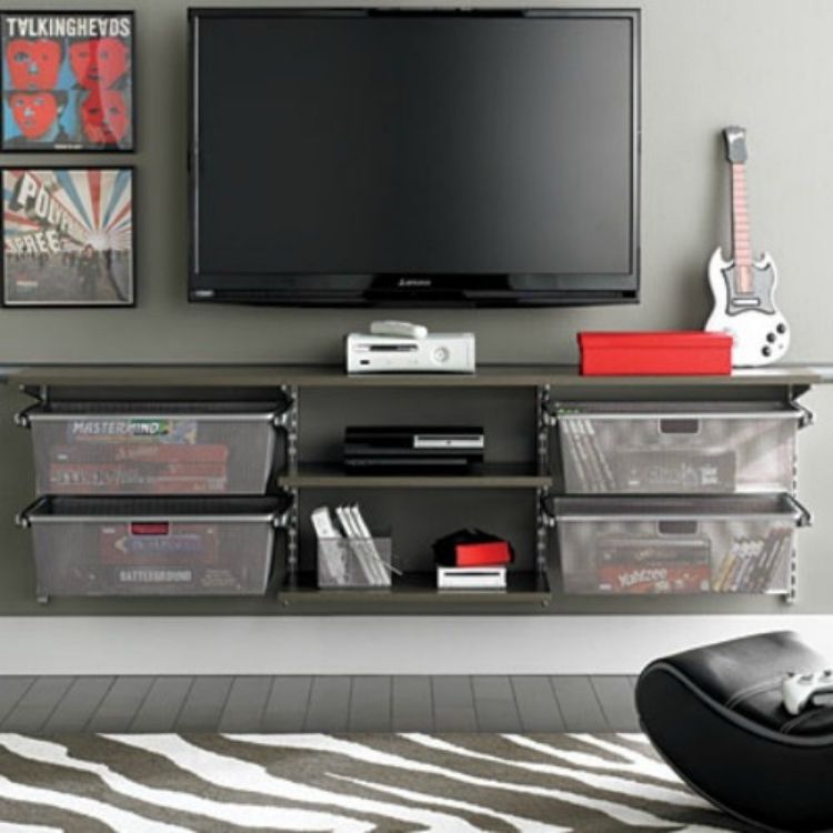 Find and organize all your tv extras with clear containers in your