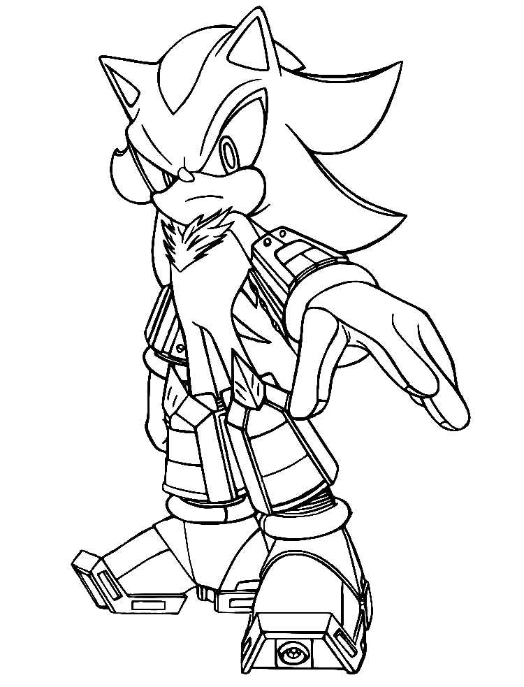 Sonic And Shadow Fighting Coloring Pages