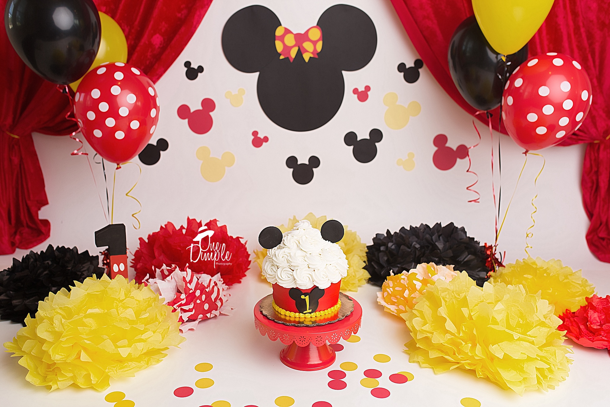 DFW Cake Smash Photographer Dallas, TX Mickey Mouse Themed Cake Smash