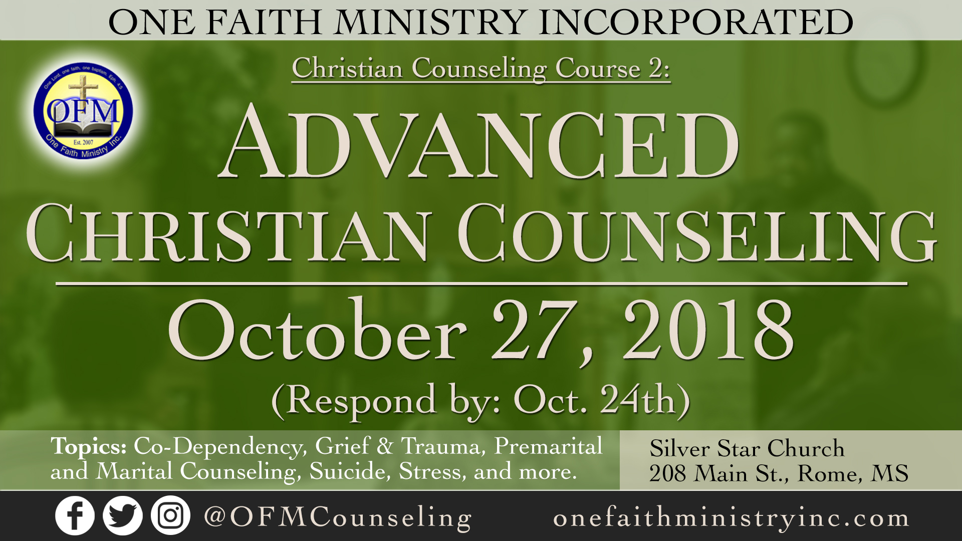 One Faith Ministry Incorporated