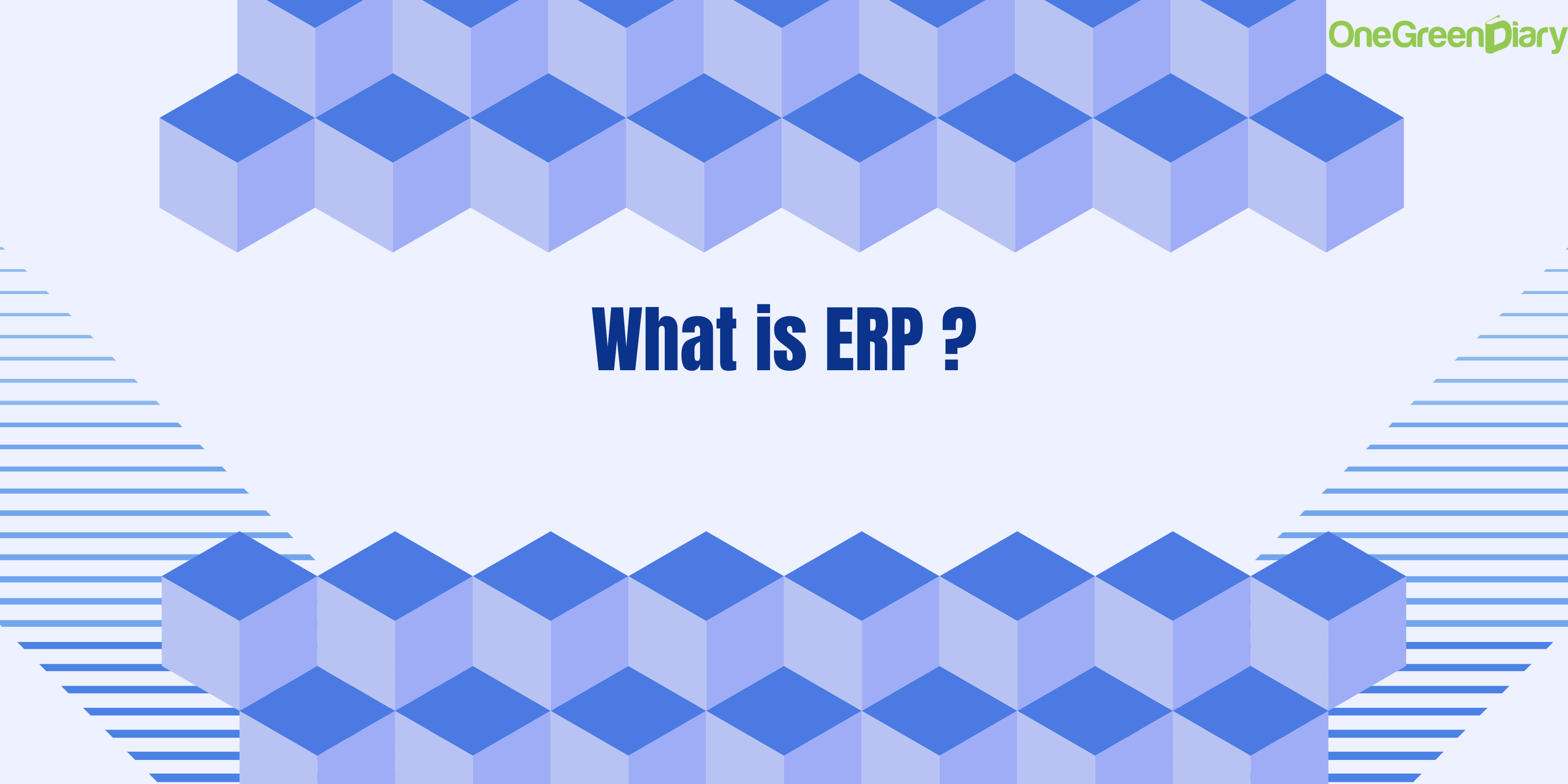 What is ERP and why does my company need one? OneGreenDiary