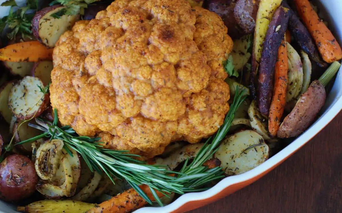 Cauliflower Pot Roast [Vegan] One Green Green