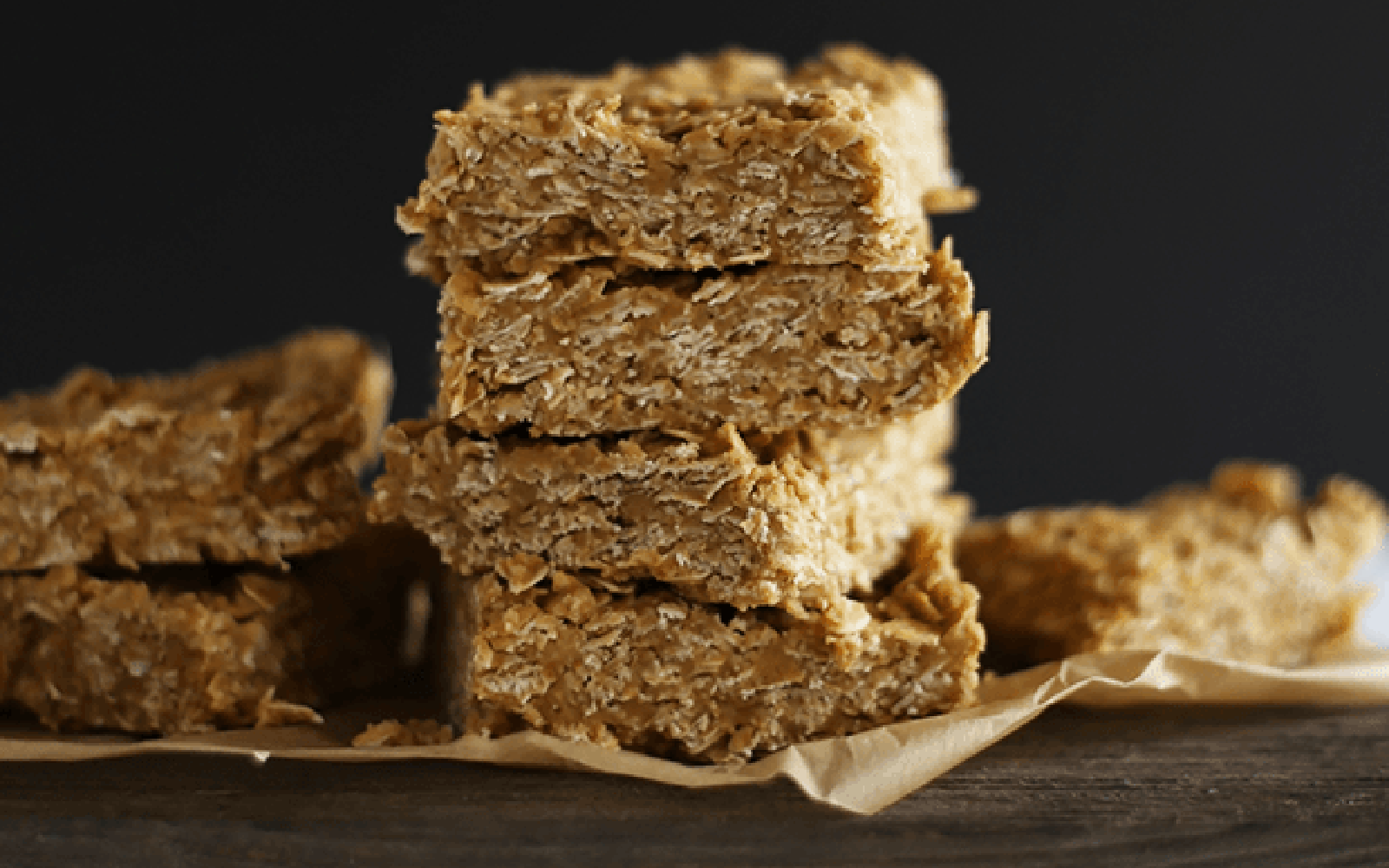 3-Ingredient, Easy Peanut Butter Oat Bars
