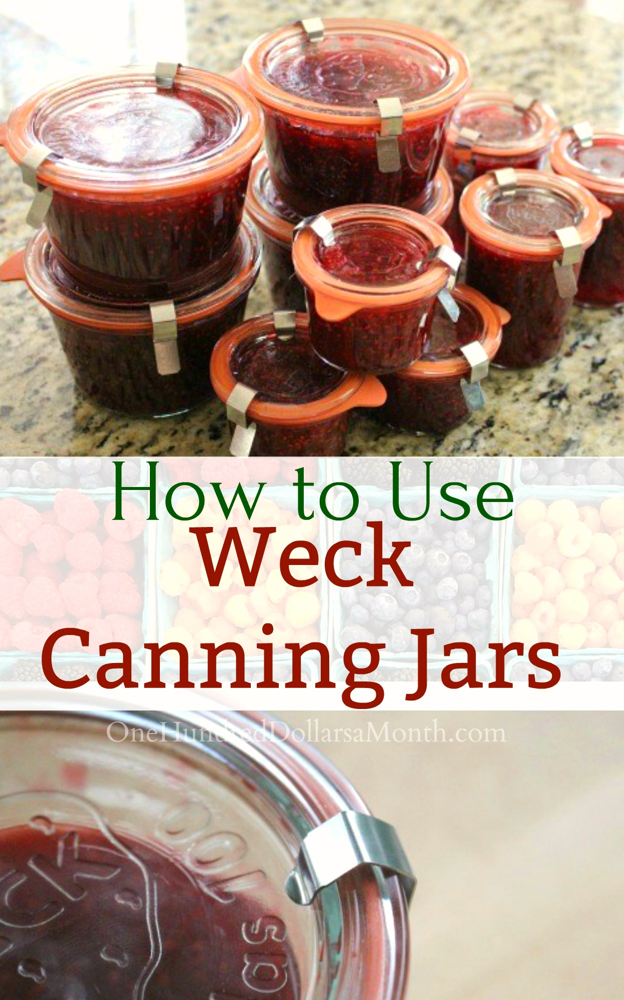 How to Use Weck Canning Jars One Hundred Dollars a Month