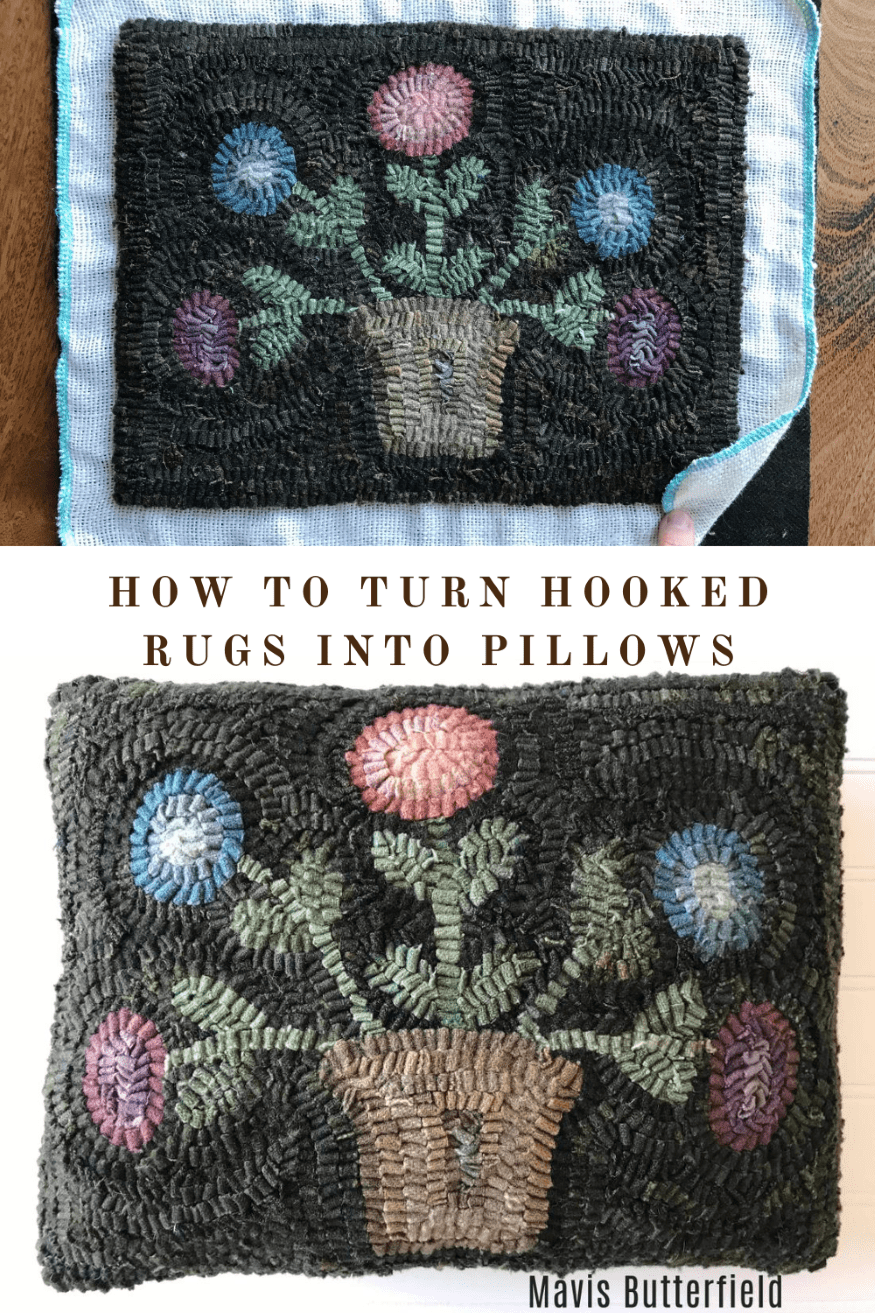 How To Turn Hooked Rugs Into Pillows One Hundred Dollars a Month