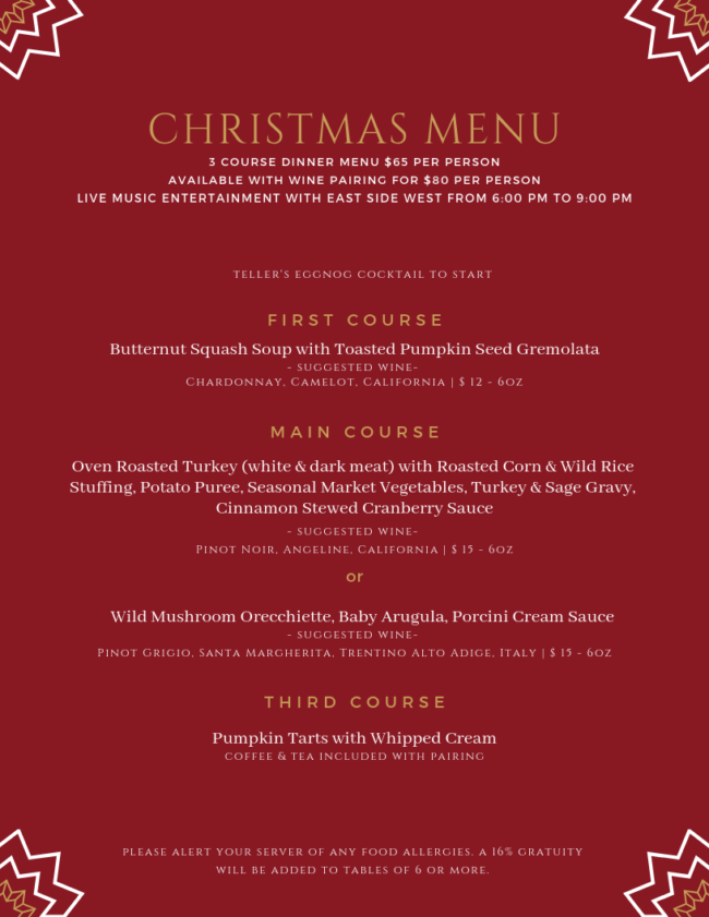 Christmas Dinner First Course Christmas Dinner