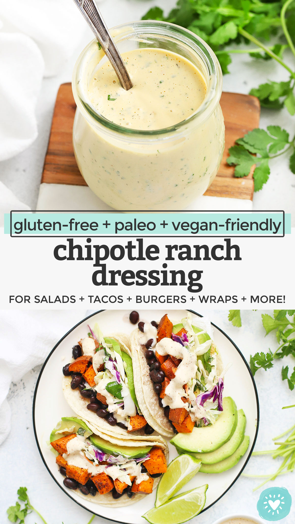 Chipotle Ranch Dressing or Dip (Paleo, Vegan) • One Lovely Life