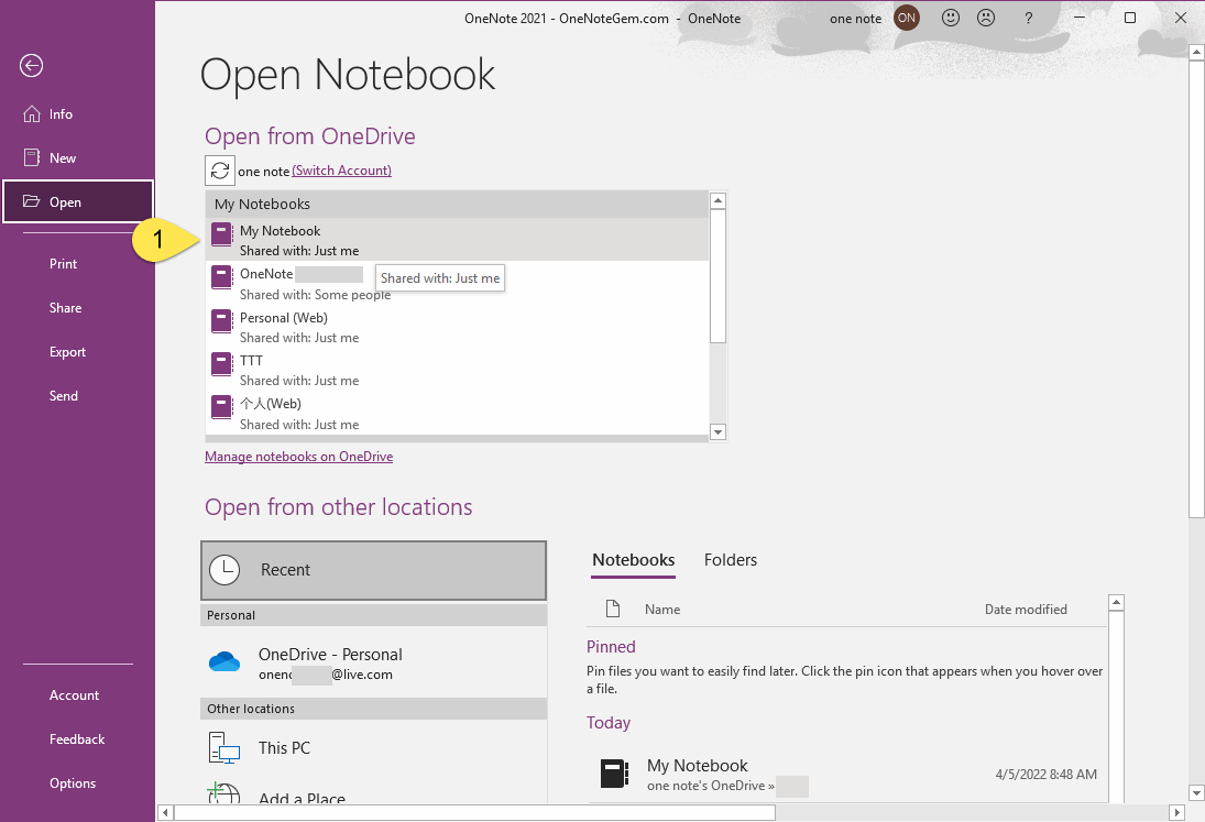 How to Transfer a OneNote Notebook from One OneDrive Account to another
