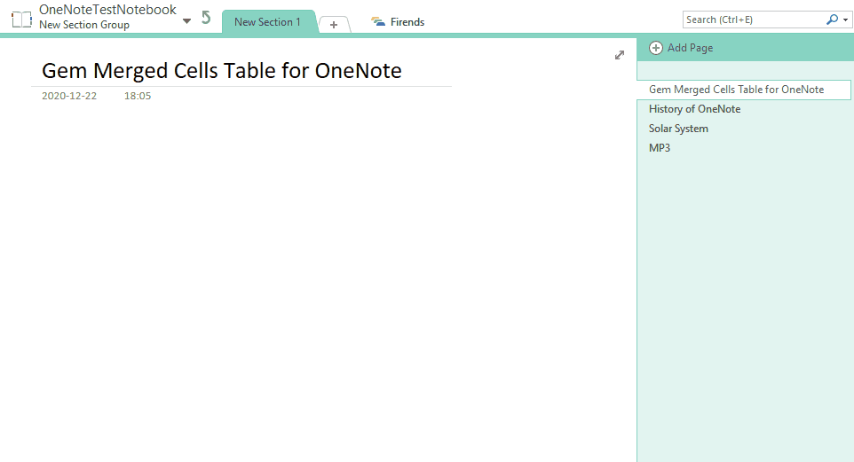 Using Gem Table To Merge Cells In Onenote Office Onenote Gem Add Ins Images