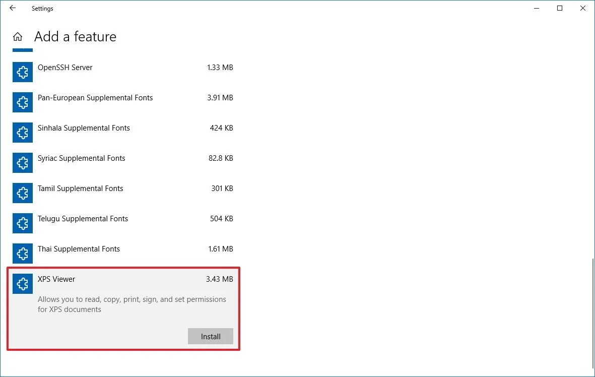 How to install the XPS Viewer app to view xps or oxps files on Windows