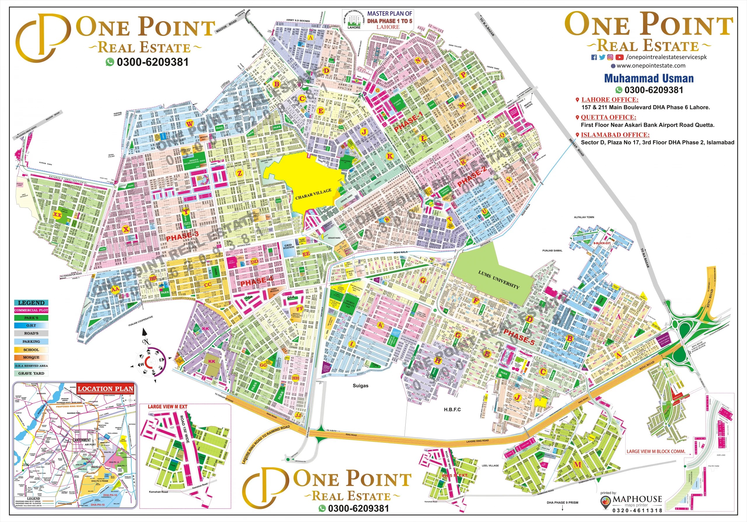 Download All DHA Lahore Maps PHASE 1,2,3,4,5,6,7,8,9,11 Maps One