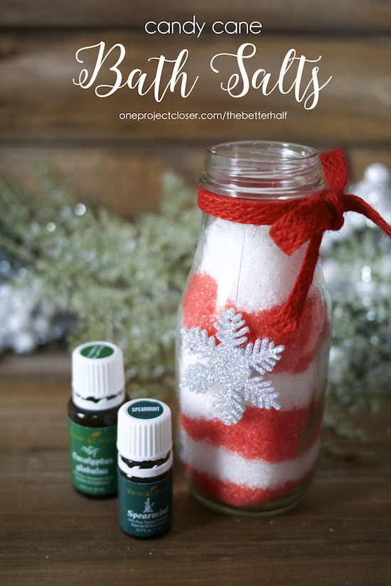 Homemade Holiday Candy Cane Bath Salts