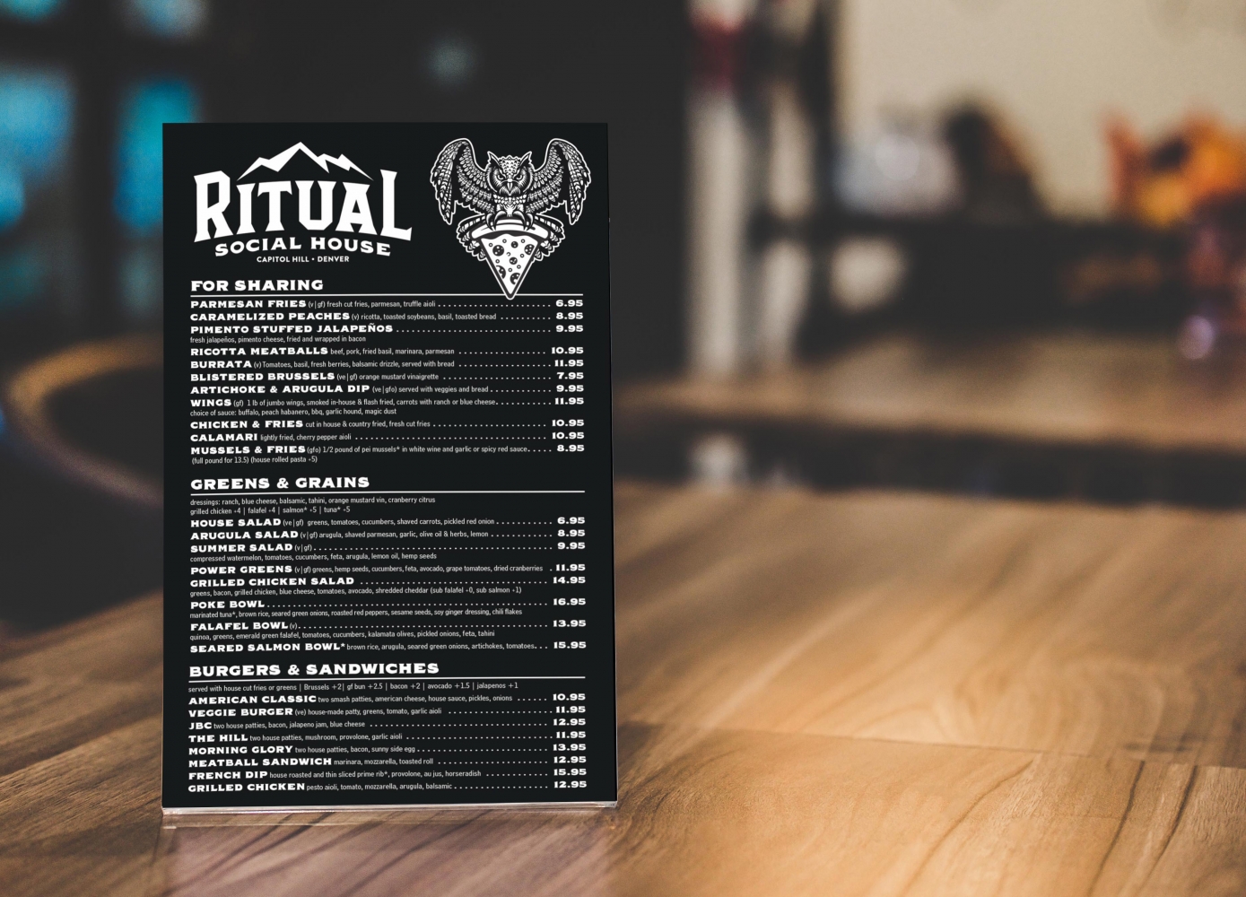 Ritual Menu • One Ton Creative