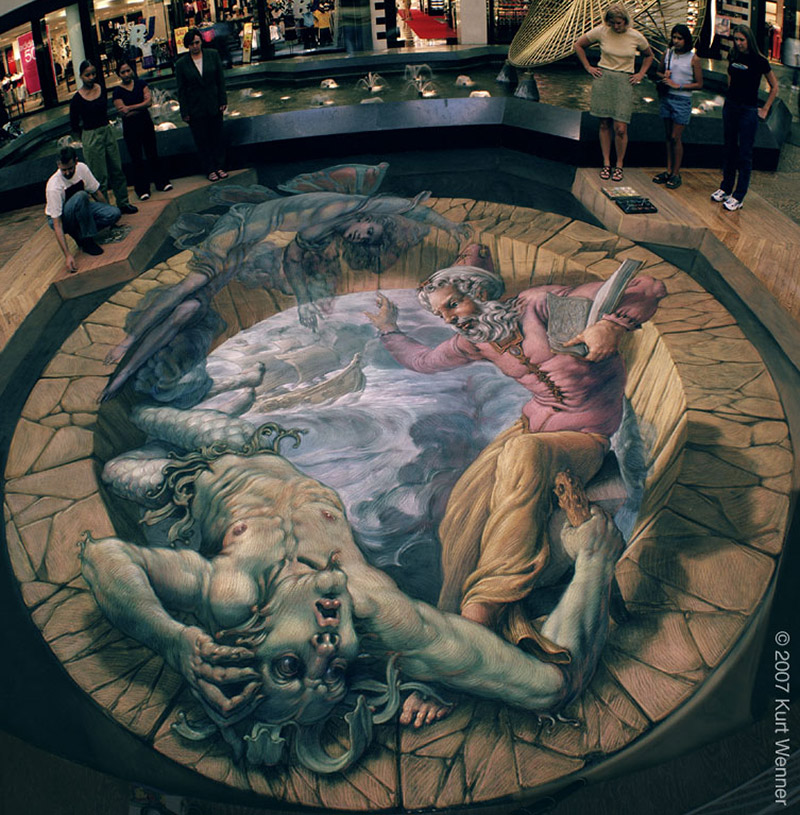Amazing and Realistic Examples of 3D Street Painting