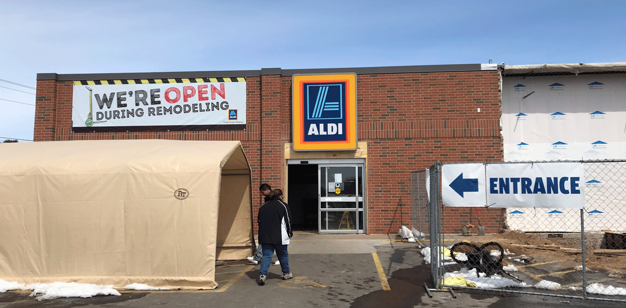 ALDI Still Open During Construction OnFocus
