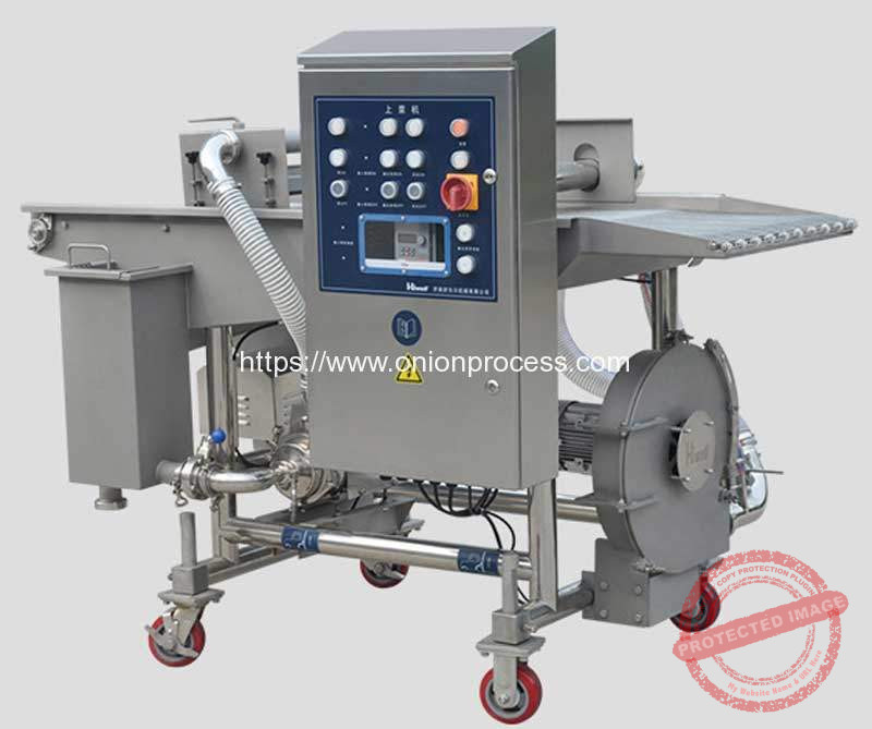 Automatic Onion Ring Batter Coating Machine Onion Peeling Machine