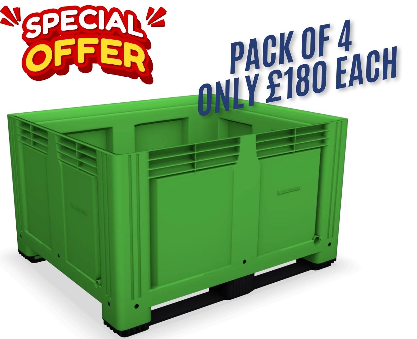 Buy Pallet Box Solid 610 Litres Low Everyday Prices Onit Direct