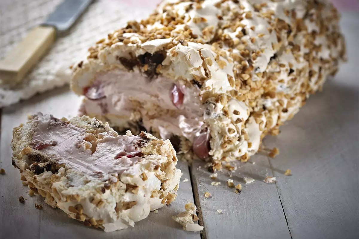 Hazelnut and Cherry Meringue Roulade Onken Onken