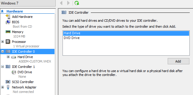Convert a Windows PC into a Virtual Machine using HyperV