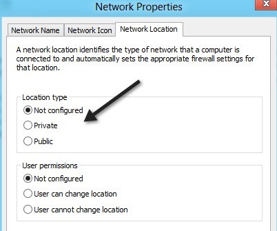 Change from Public to Private Network in Windows