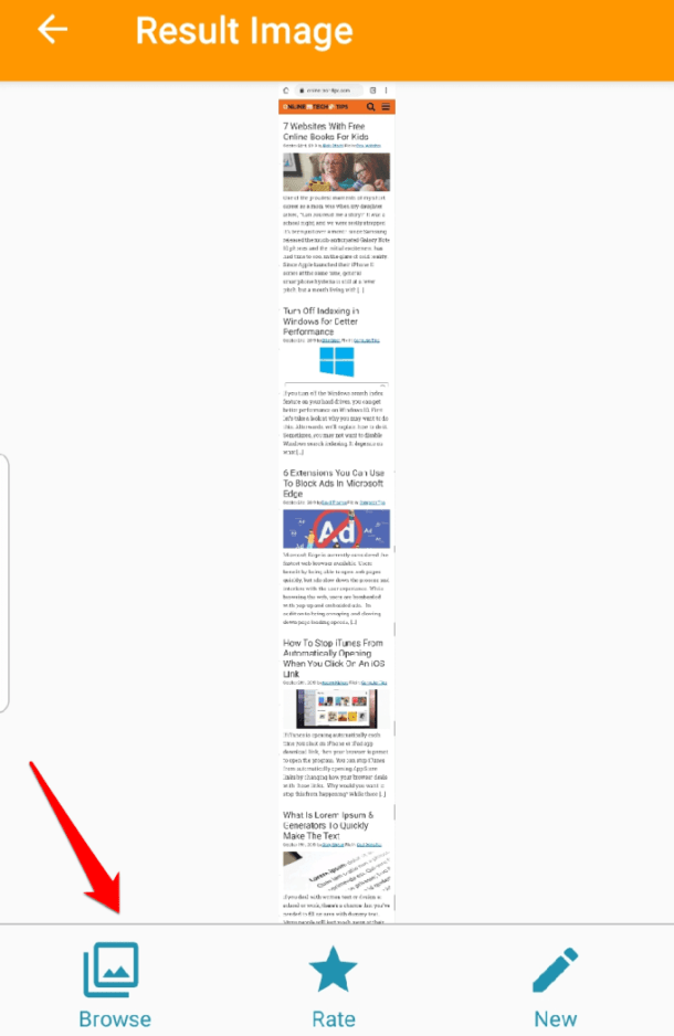 When you are done with the selection, click on stop. How To Capture a Scrolling Screenshot On Android