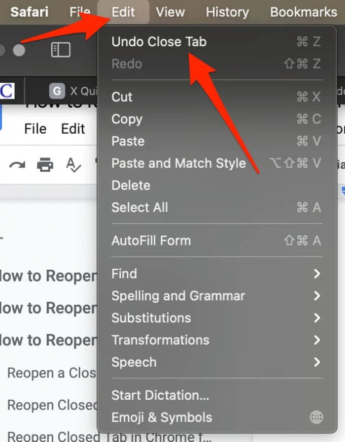 How to get rid of recently closed tabs cpboo
