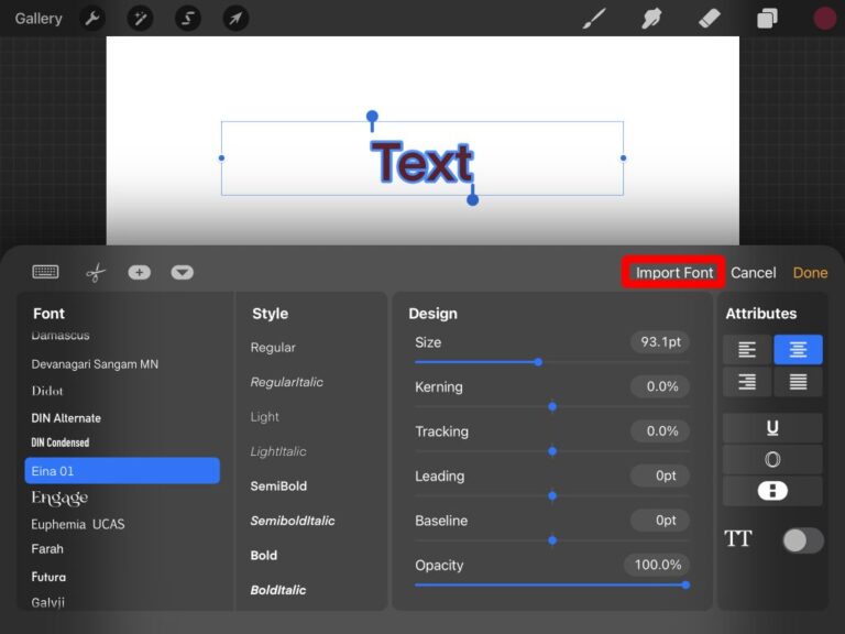 How to Import Fonts Into Procreate