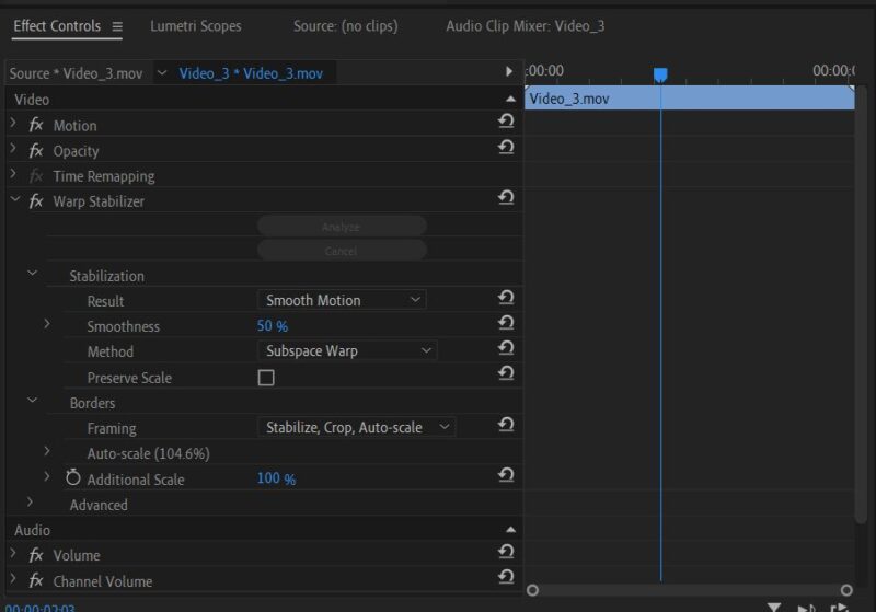 How to Stabilize Video in Premiere Pro