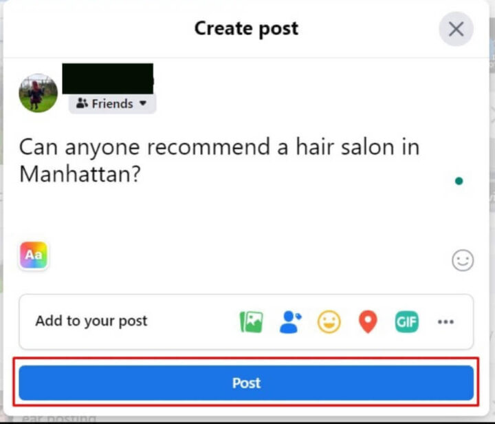 How to Ask for on Facebook