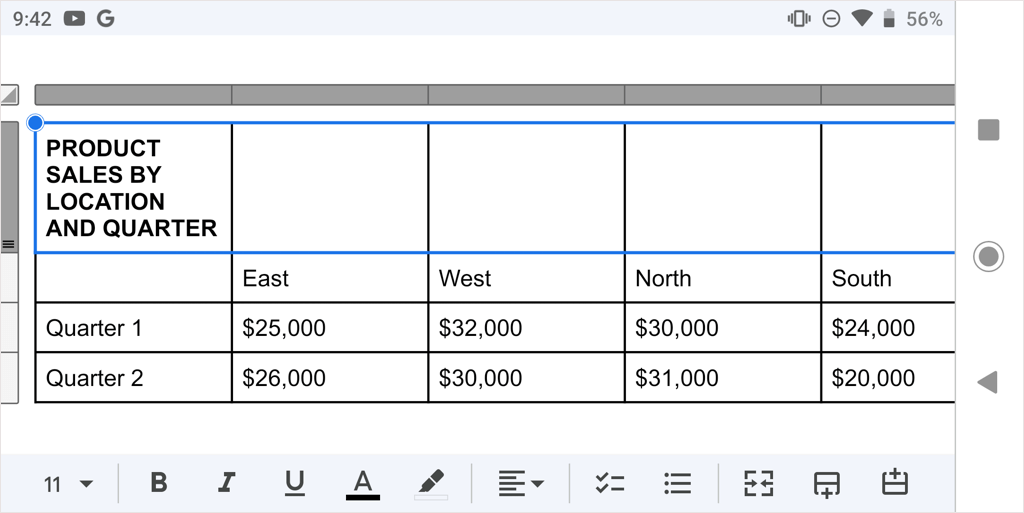 How to Merge Cells in a Google Docs Table